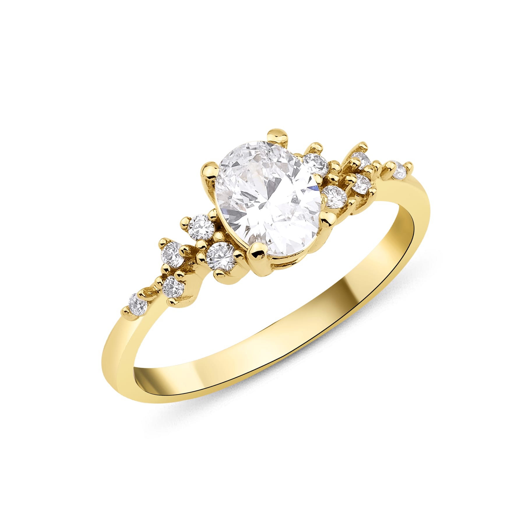 0.92 Karat Oval Kesim Pırlanta Yüzük 
