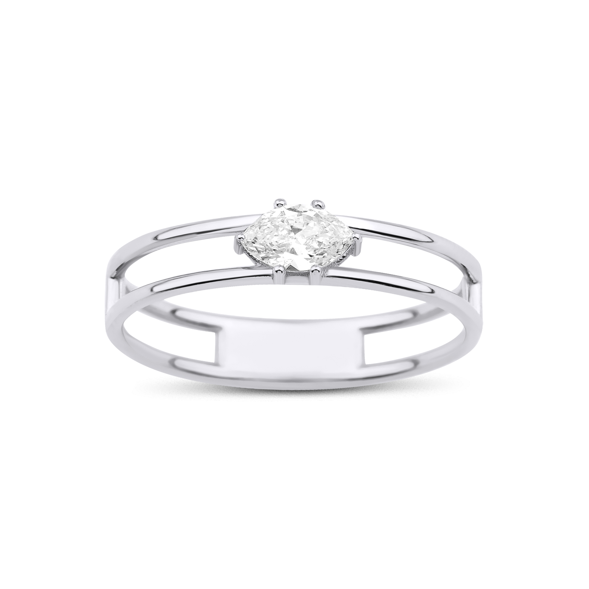 Tektaş Pırlanta Yüzük 0.40 Karat Markiz Tasarım Tektaş Yüzük - ARZ2105