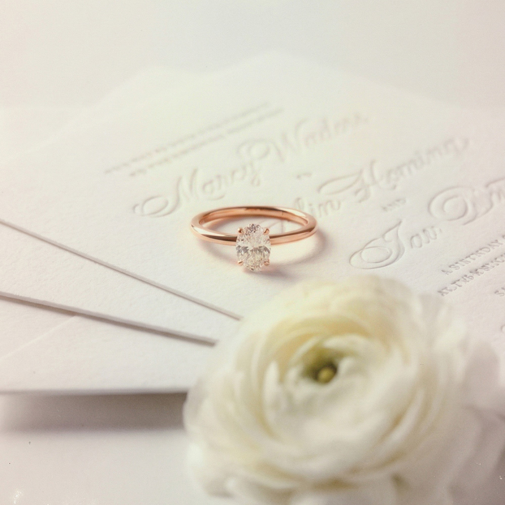 Tektaş Pırlanta Yüzük 0.40 Karat Oval TekTaş Laboratuvar Pırlanta Yüzük