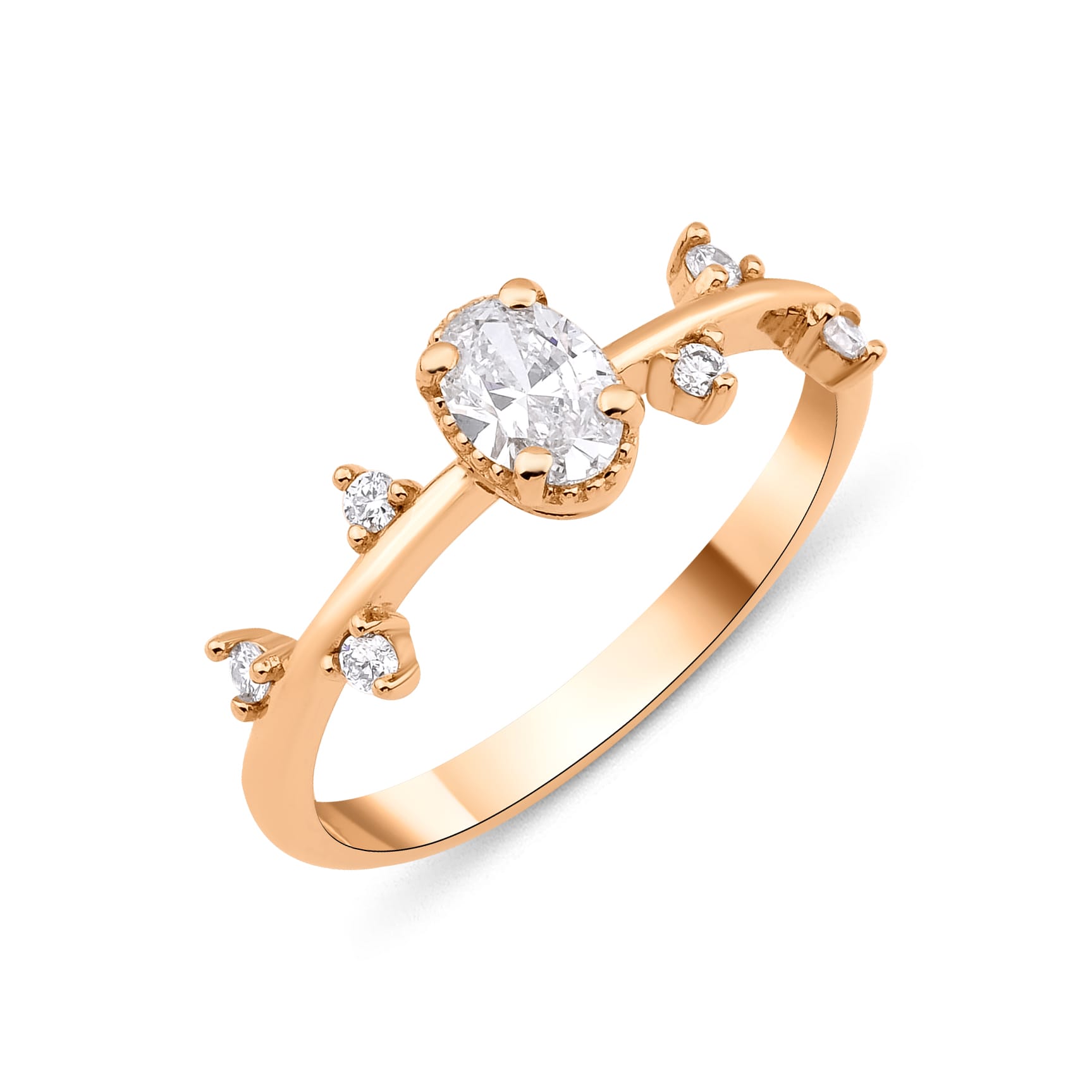 0.47 Karat E Renk Vs Berraklık Oval Pırlanta Yüzük