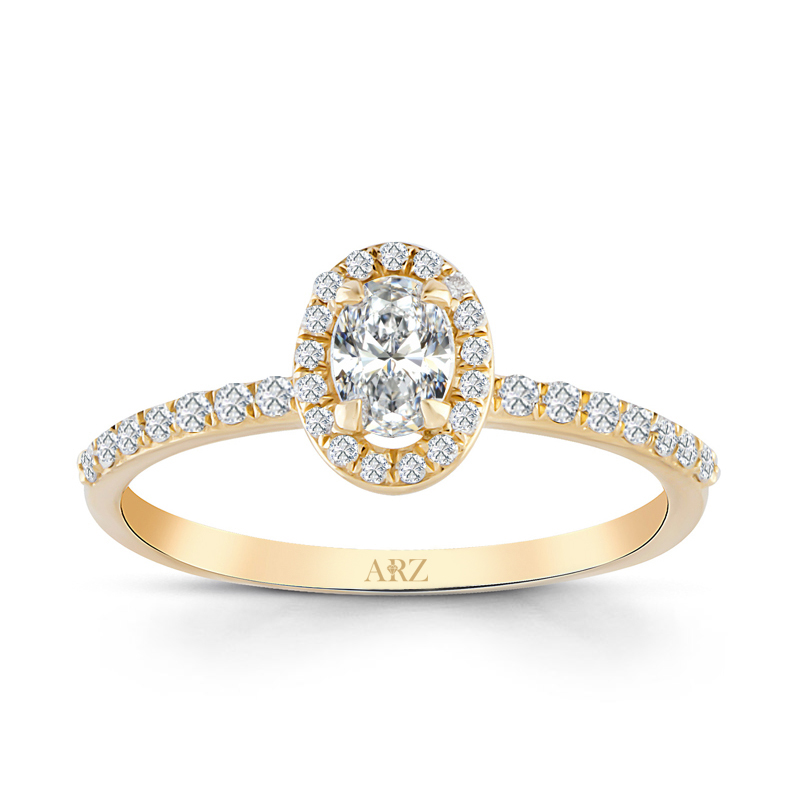 0.50 Karat E Renk Vs Berraklık Oval Pırlanta Yüzük