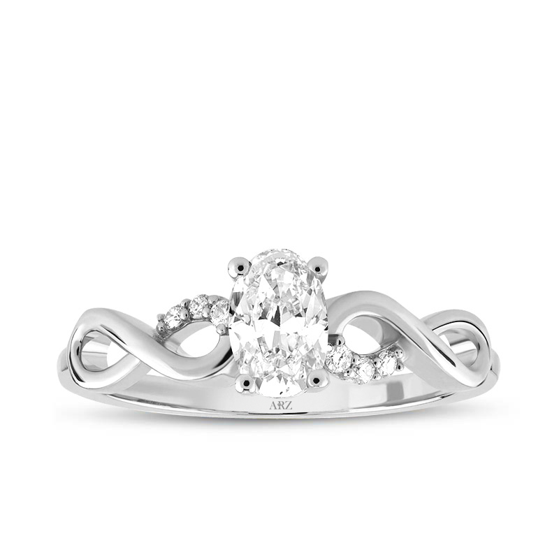 0.50 Karat E Renk Vs Berraklık Oval  Tektaş Yüzük