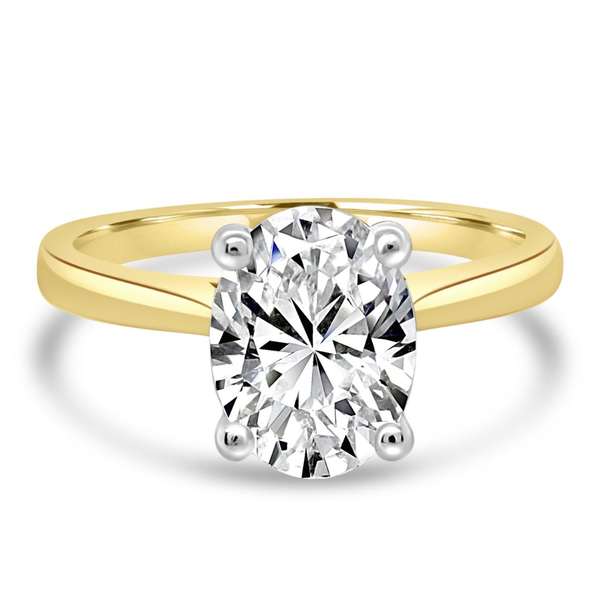 1.02 Karat D Renk Vs1 Berraklık  Oval Pırlanta Tektaş Yüzük - ARZ2031