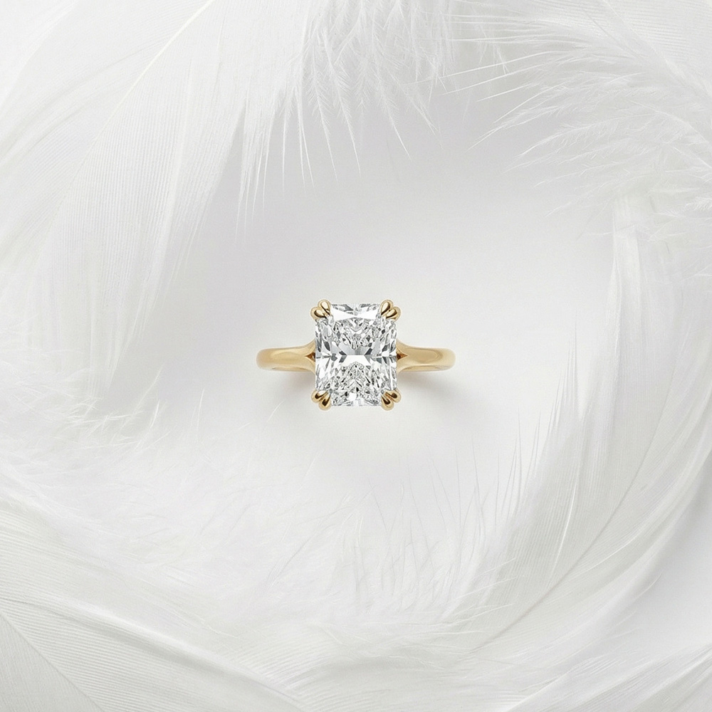 Tektaş Pırlanta Yüzük 1.02 Karat Radiant TekTaş Laboratuvar Pırlanta Yüzük - ARZ3401