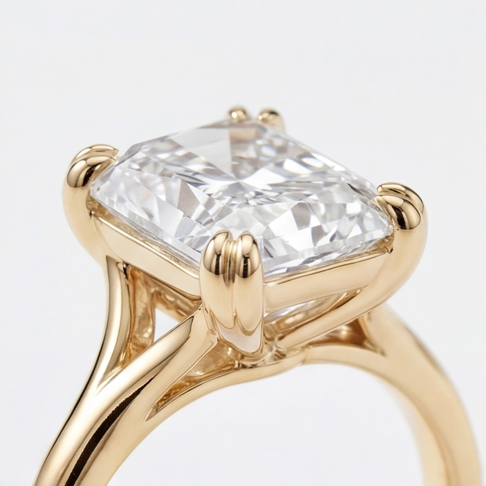 Tektaş Pırlanta Yüzük 1.02 Karat Radiant TekTaş Laboratuvar Pırlanta Yüzük - ARZ3401