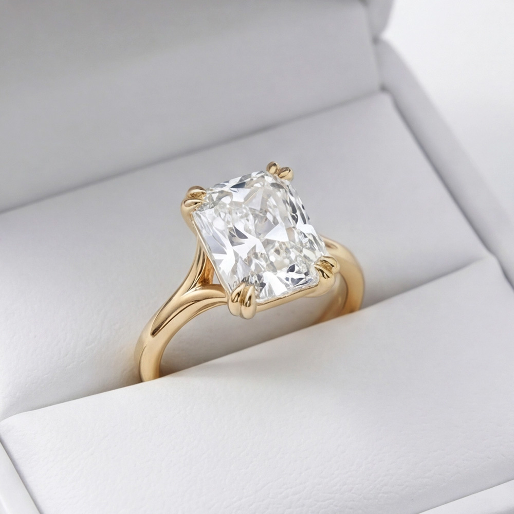 Tektaş Pırlanta Yüzük 1.02 Karat Radiant TekTaş Laboratuvar Pırlanta Yüzük - ARZ3401