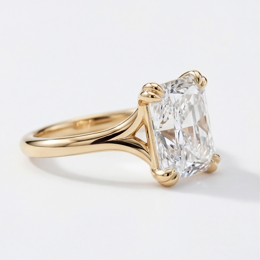 Tektaş Pırlanta Yüzük 1.02 Karat Radiant TekTaş Laboratuvar Pırlanta Yüzük - ARZ3401