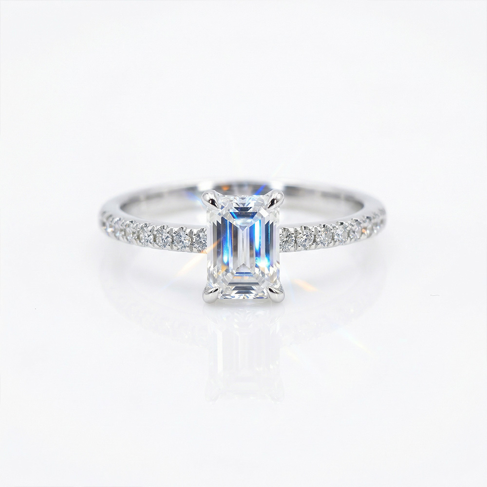 Tektaş Pırlanta Yüzük 1.45 Karat Emerald TekTaş Laboratuvar Pırlanta Yüzük