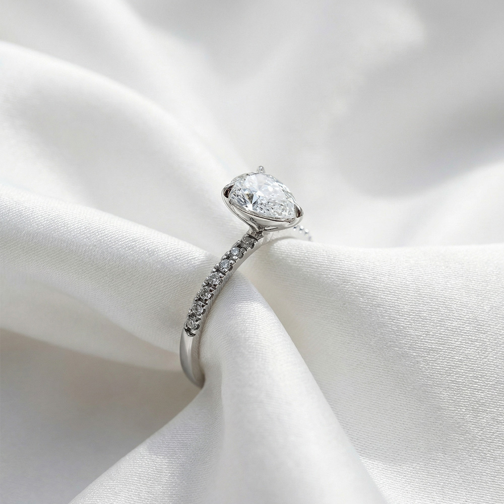 1.51 Karat D Renk Vs Berraklık Damla Tektaş Yüzük  