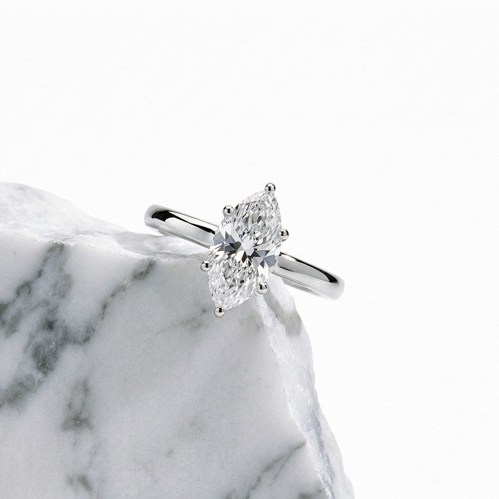 1.57 Karat D Color Vs1 Markiz Lab Grown Pırlanta Yüzük