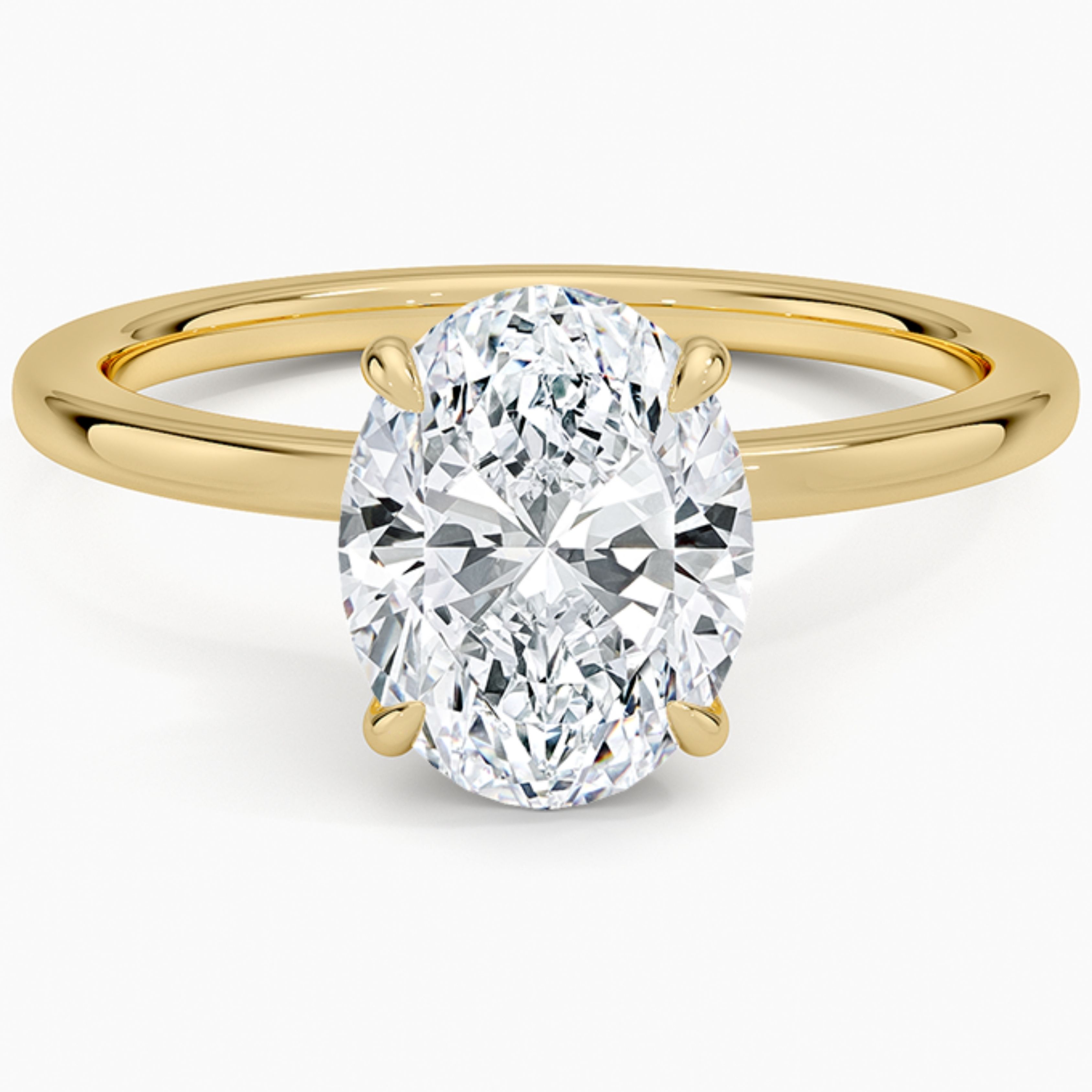 Pırlanta Yüzükler 2.00 KARAT OVAL TEKTAŞ YÜZÜK - ARZ5003