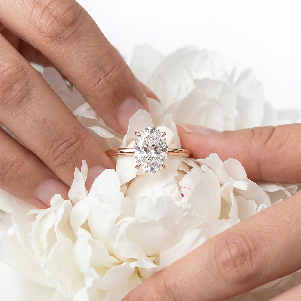 Tektaş Pırlanta Yüzük 3 KARAT OVAL ROSE