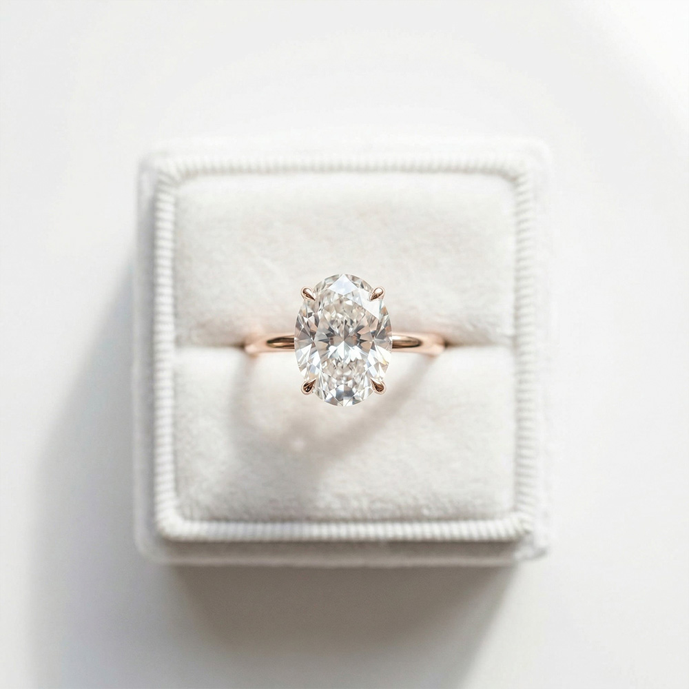 Tektaş Pırlanta Yüzük 3 KARAT OVAL ROSE