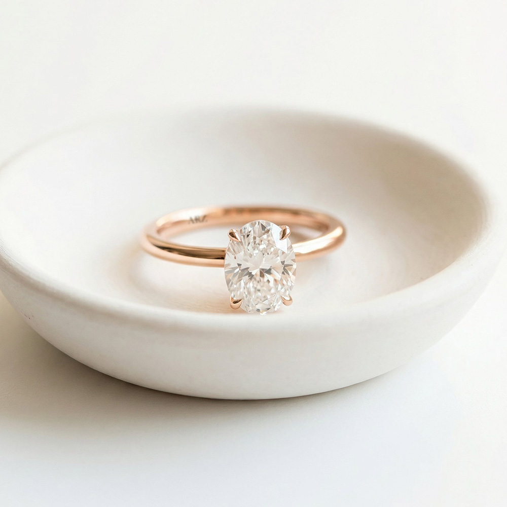 Tektaş Pırlanta Yüzük 3 KARAT OVAL ROSE