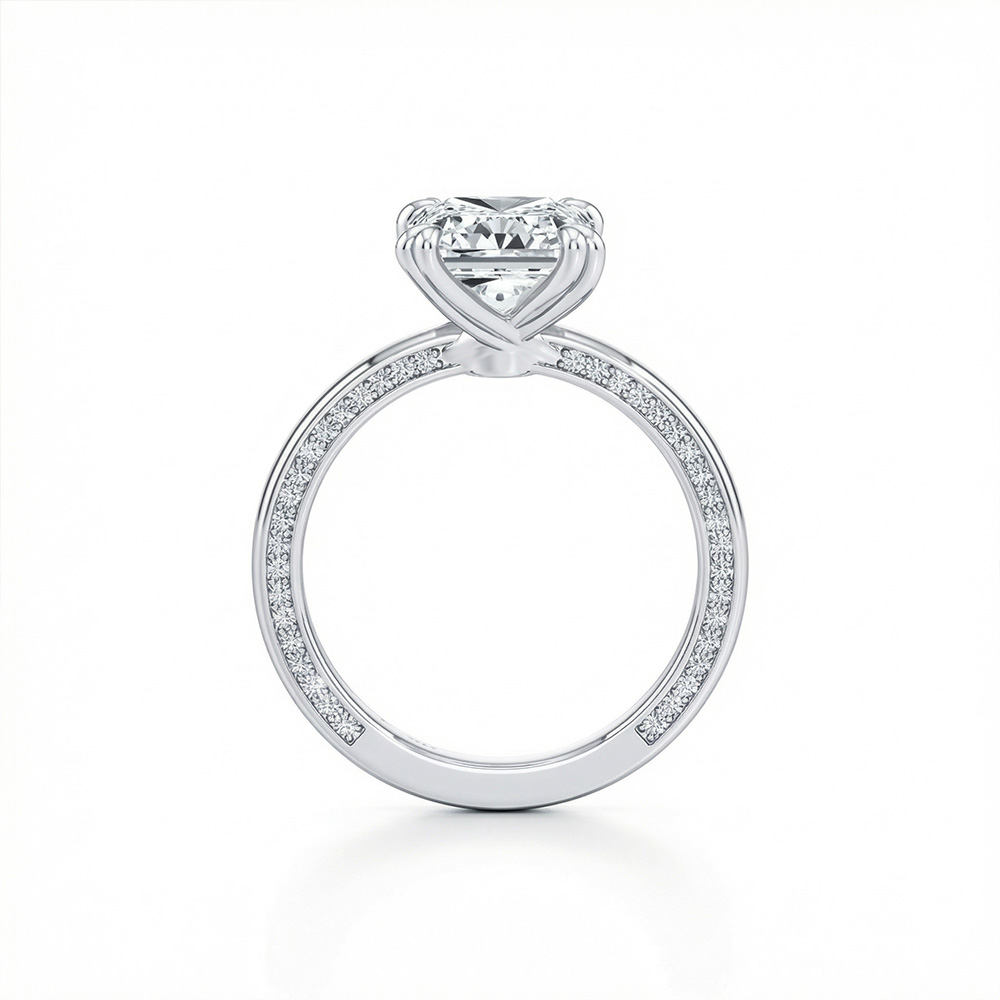 Tektaş Pırlanta Yüzük 3.02 Karat Radiant TekTaş Laboratuvar Pırlanta Yüzük - ARZ3402