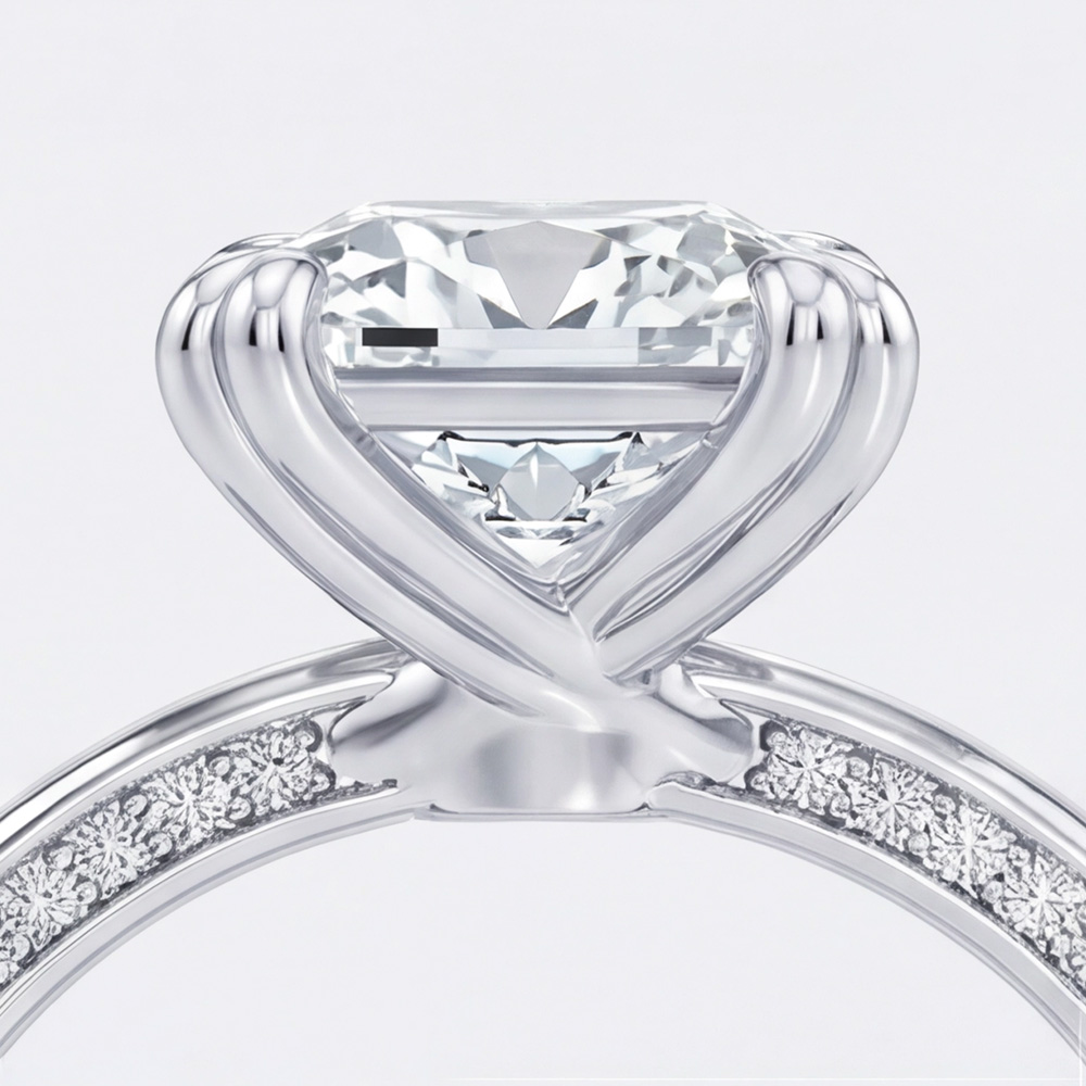 Tektaş Pırlanta Yüzük 3.02 Karat Radiant TekTaş Laboratuvar Pırlanta Yüzük - ARZ3402