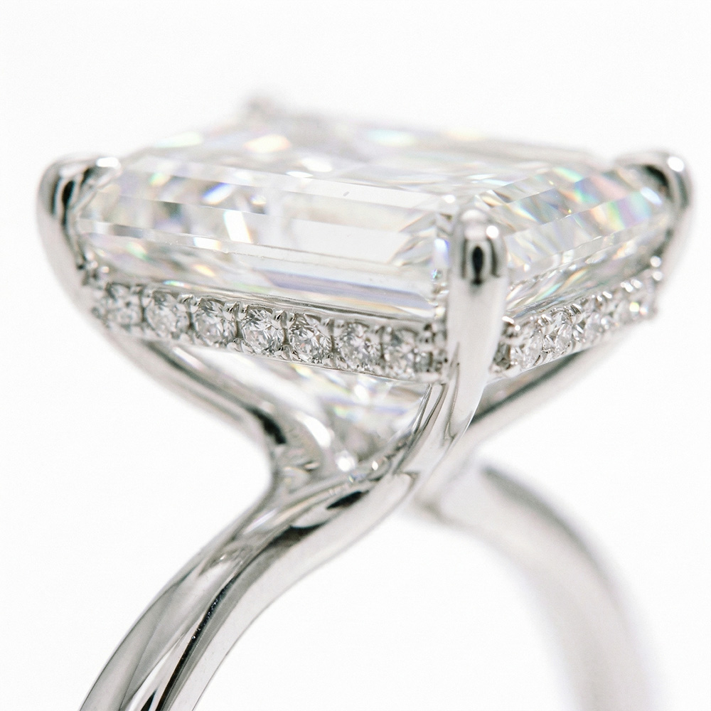 Tektaş Pırlanta Yüzük 3.04 Karat Emerald TekTaş Laboratuvar Pırlanta Yüzük - ARZ3403