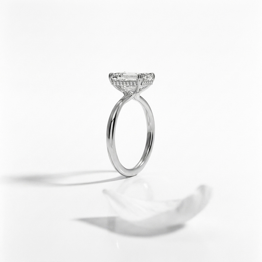 Tektaş Pırlanta Yüzük 3.04 Karat Emerald TekTaş Laboratuvar Pırlanta Yüzük - ARZ3403