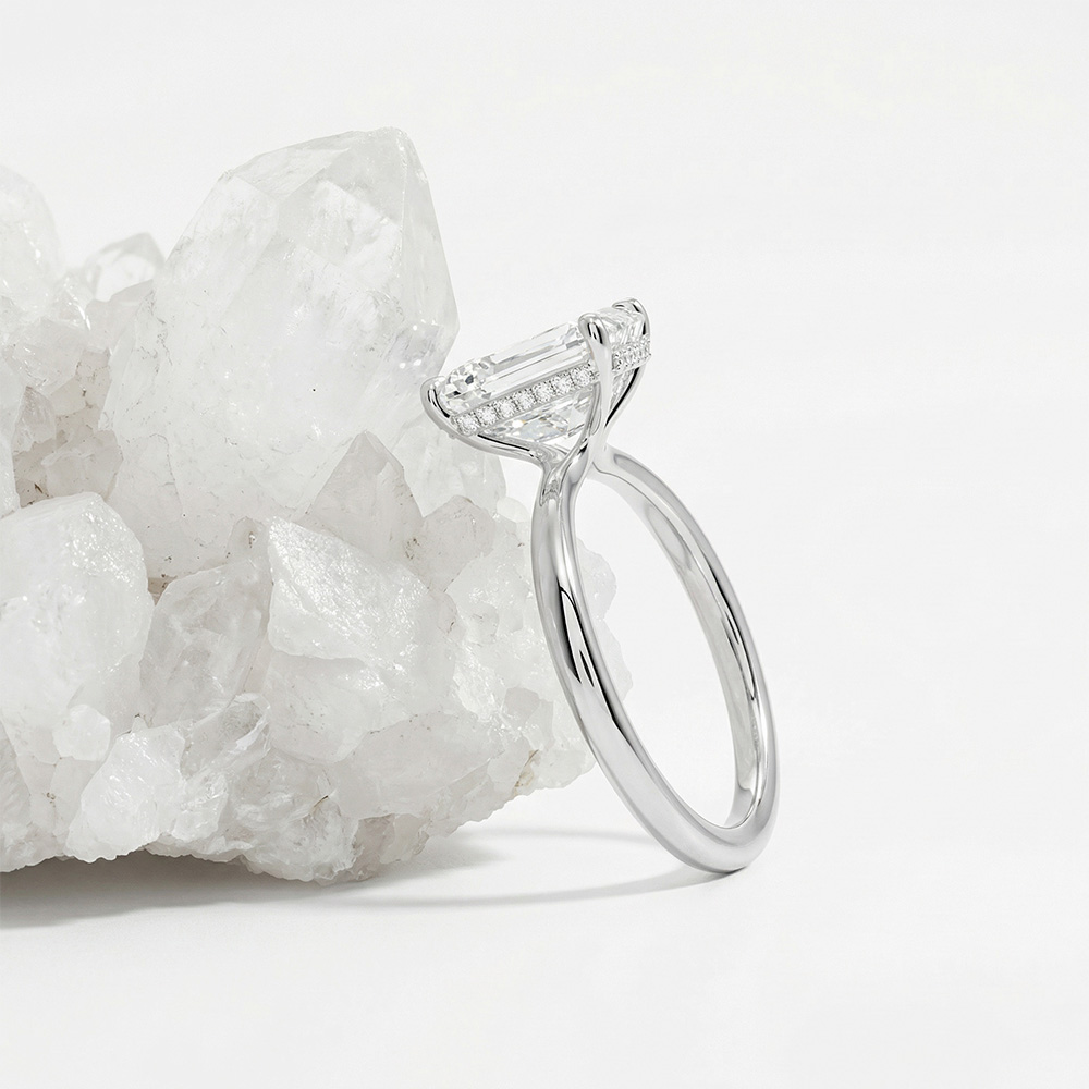 Tektaş Pırlanta Yüzük 3.04 Karat Emerald TekTaş Laboratuvar Pırlanta Yüzük - ARZ3403