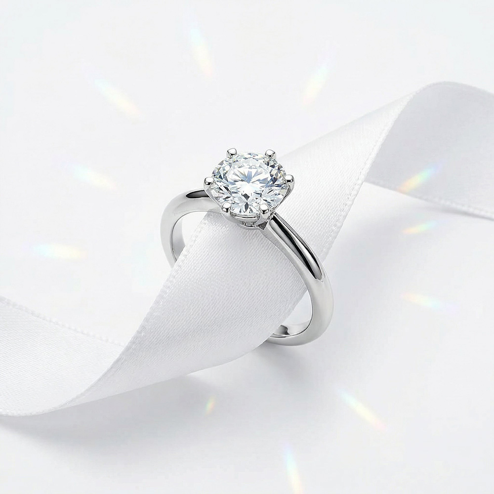 3.52 Karat D Renk Vs2 Berraklık Pırlanta Tektaş Yüzük  