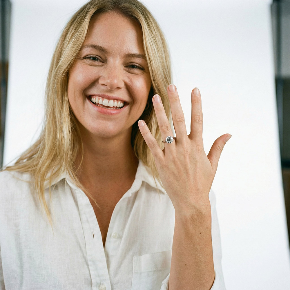 3.52 Karat D Renk Vs2 Berraklık Pırlanta Tektaş Yüzük  