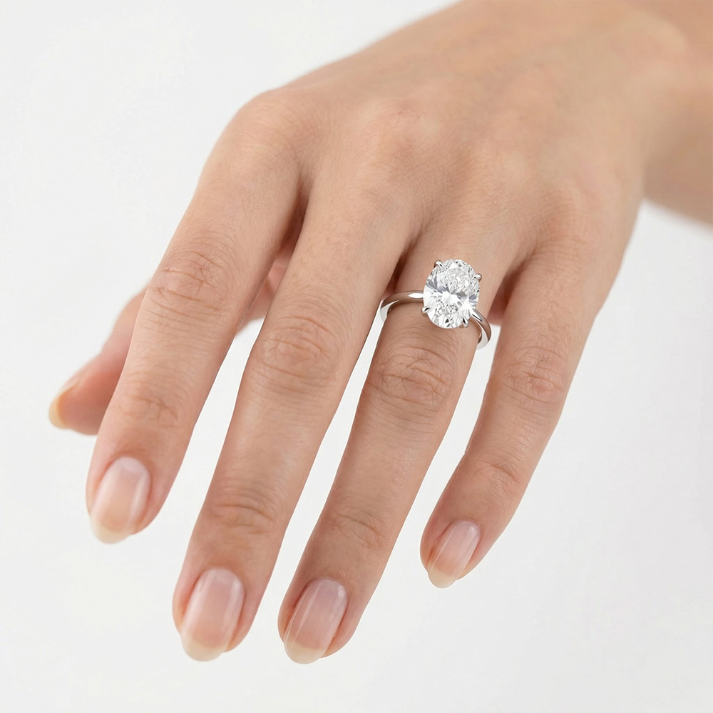 5 KARAT OVAL beyaz