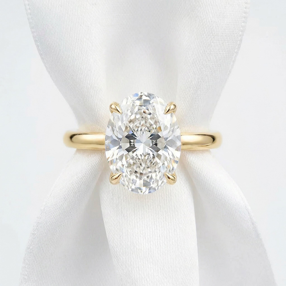 Tektaş Pırlanta Yüzük 5 KARAT OVAL gold