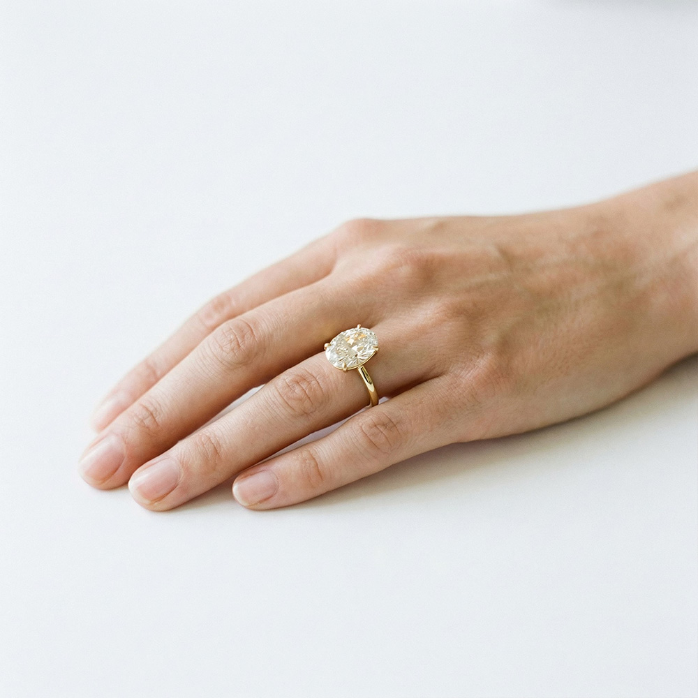 Tektaş Pırlanta Yüzük 5 KARAT OVAL gold