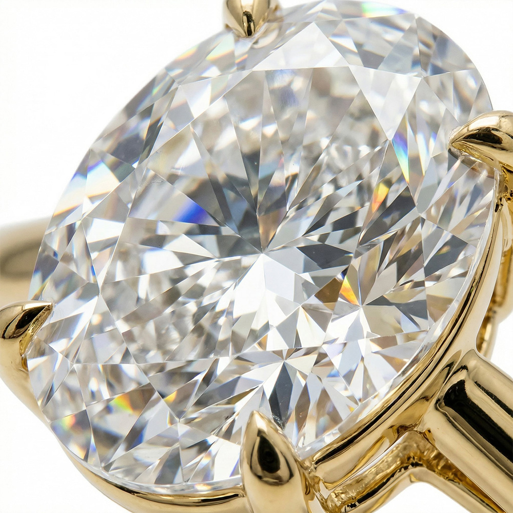 Tektaş Pırlanta Yüzük 5 KARAT OVAL gold