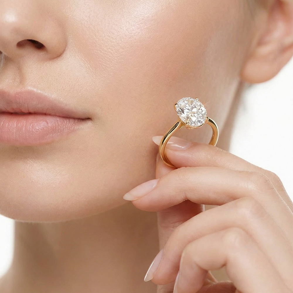 Tektaş Pırlanta Yüzük 6 KARAT OVAL gold