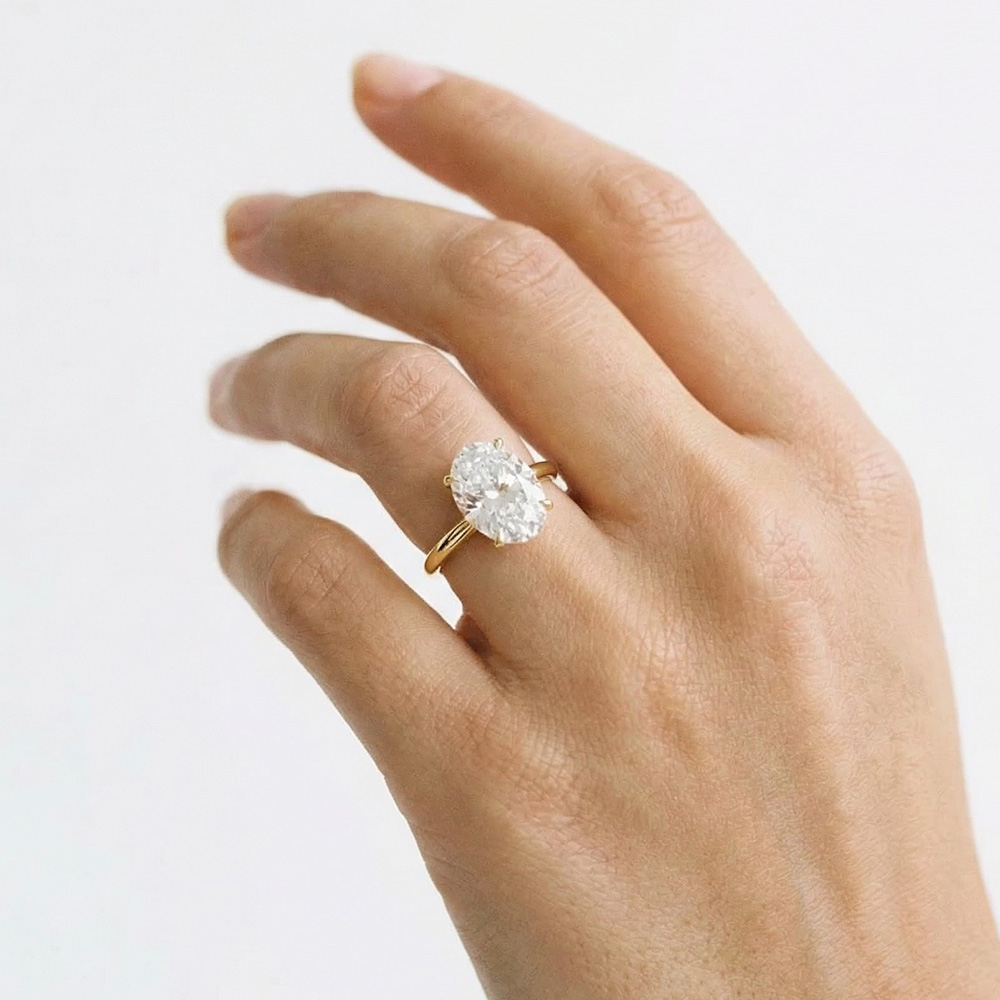 Tektaş Pırlanta Yüzük 6 KARAT OVAL gold