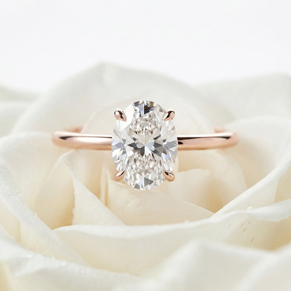 6 KARAT OVAL ROSE