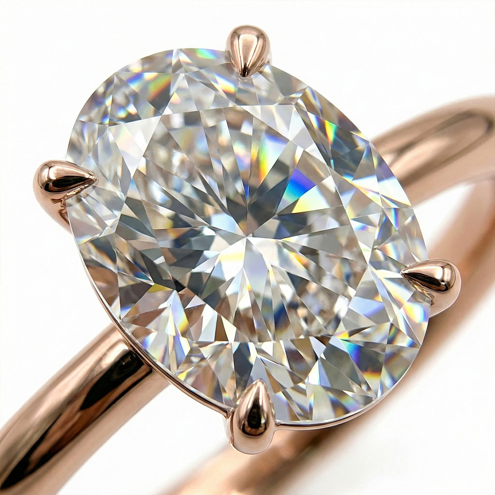 6 KARAT OVAL ROSE